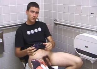Dan Doe Jerks Off In Public Toilet