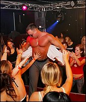Horny girls getting screwed by muscular strangers in club