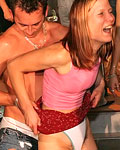 Hot beautiful chicks getting gangbanged at late wild party