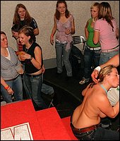 Wild dirty hardcore orgy after striptease in the night club